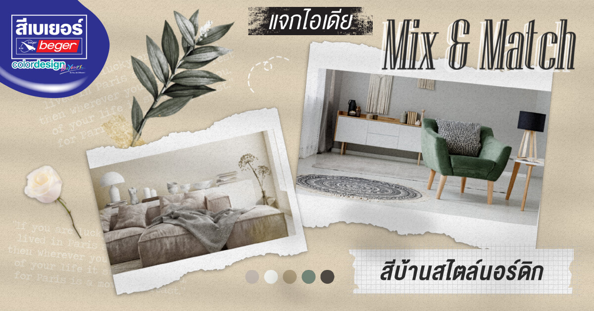 ไอเดียสีบ้านสไตล์นอร์ดิก Mix and Match Nordic Style House Idea