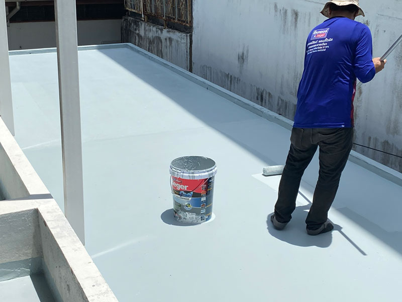 รีวิววิธีใช้กันซึมดาดฟ้า Beger ROOFSEAL Cool เที่ยวที่สาม เทียวสุดท้าย