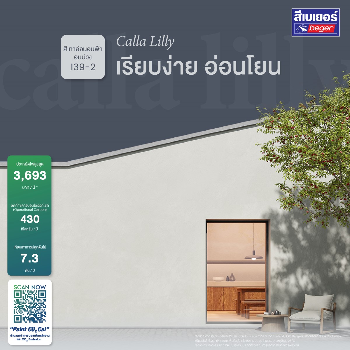 สี Timeless สีเทาอ่อนอมม่วง