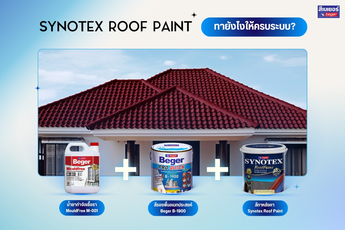 สีทาหลังคา synotex roof paint ทาทั้งระบบ