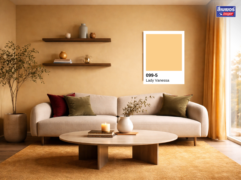 ห้องนั่งเล่นสีเหลือง