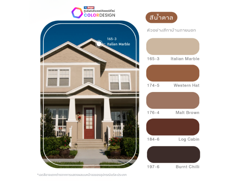 สีน้ำตาล