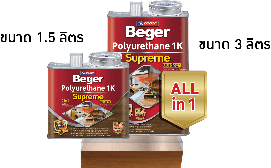 all in 1 ขนาดบรรจุ beger polyurethane 1K supreme